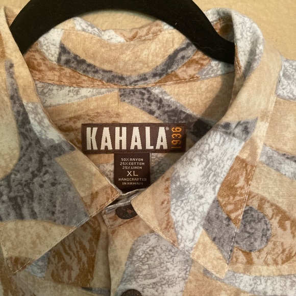 Men's Kahala Hawaiian Abstract Shirt Tropical - Picture 3 of 4